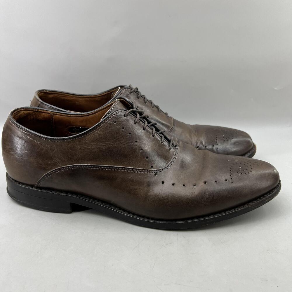 Allen Edmonds Weybridge Medallion Oxford Men Size 10.5 D Brown Leather Shoes